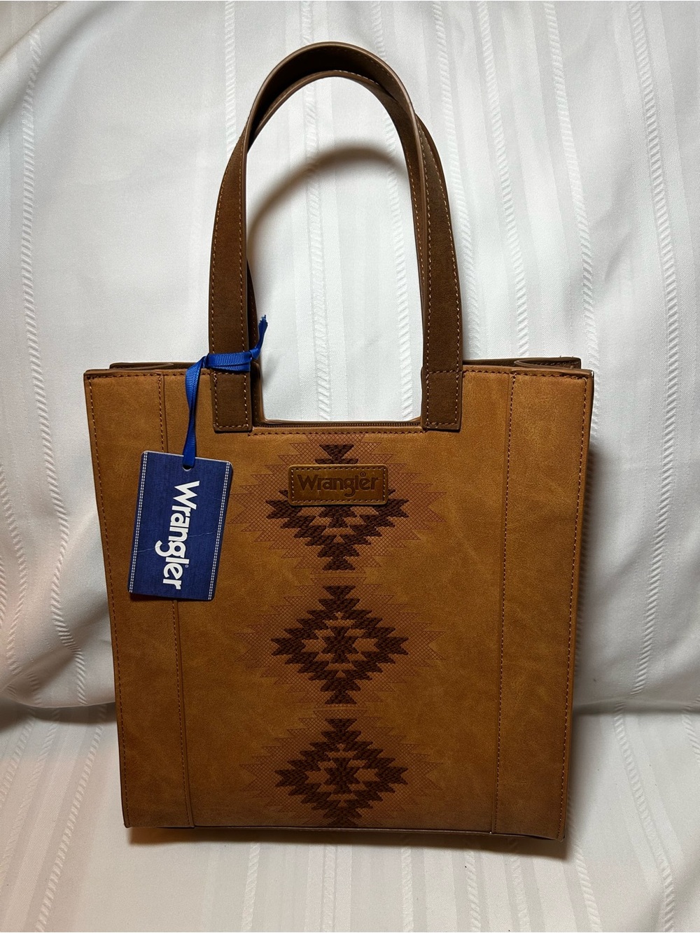 NWT Wrangler Montana West Brown Purse Aztec Embroidery Western Brown Bag Pocket
